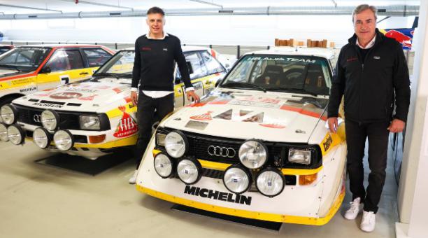 Audi Sport estará en el Rally Dakar con el piloto Carlos Sainz (der.) y el copiloto Lucas Cruz. Foto: @audisport