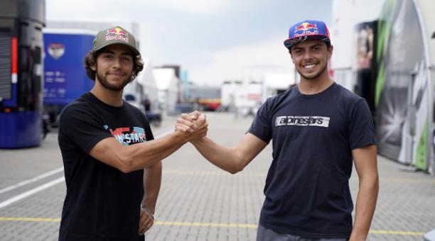 Los pilotos  Enea Bastianini y Fabio di Giannantonio estarán en Gresini Racing en la temporada 2022. Foto:@GresiniRacing