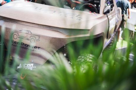 Un detalle del todoterreno de Ecopower Automotive. Foto: @Andalucia_Rally