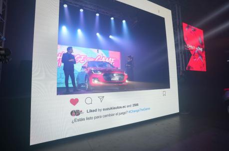 Los ejecutivos de la marca hicieron la presentación del automóvil en Cumbayá. Foto: Suzuki Ecuador